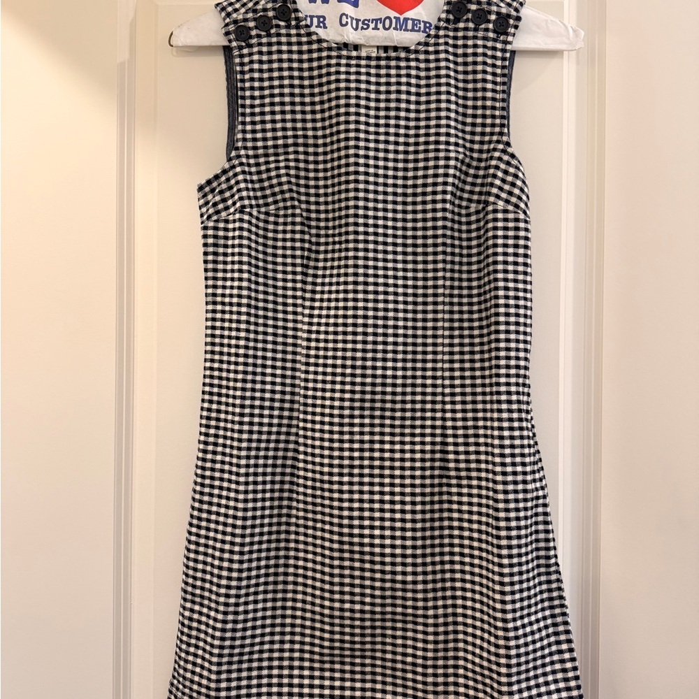 Black and White Checkered Mini Dress